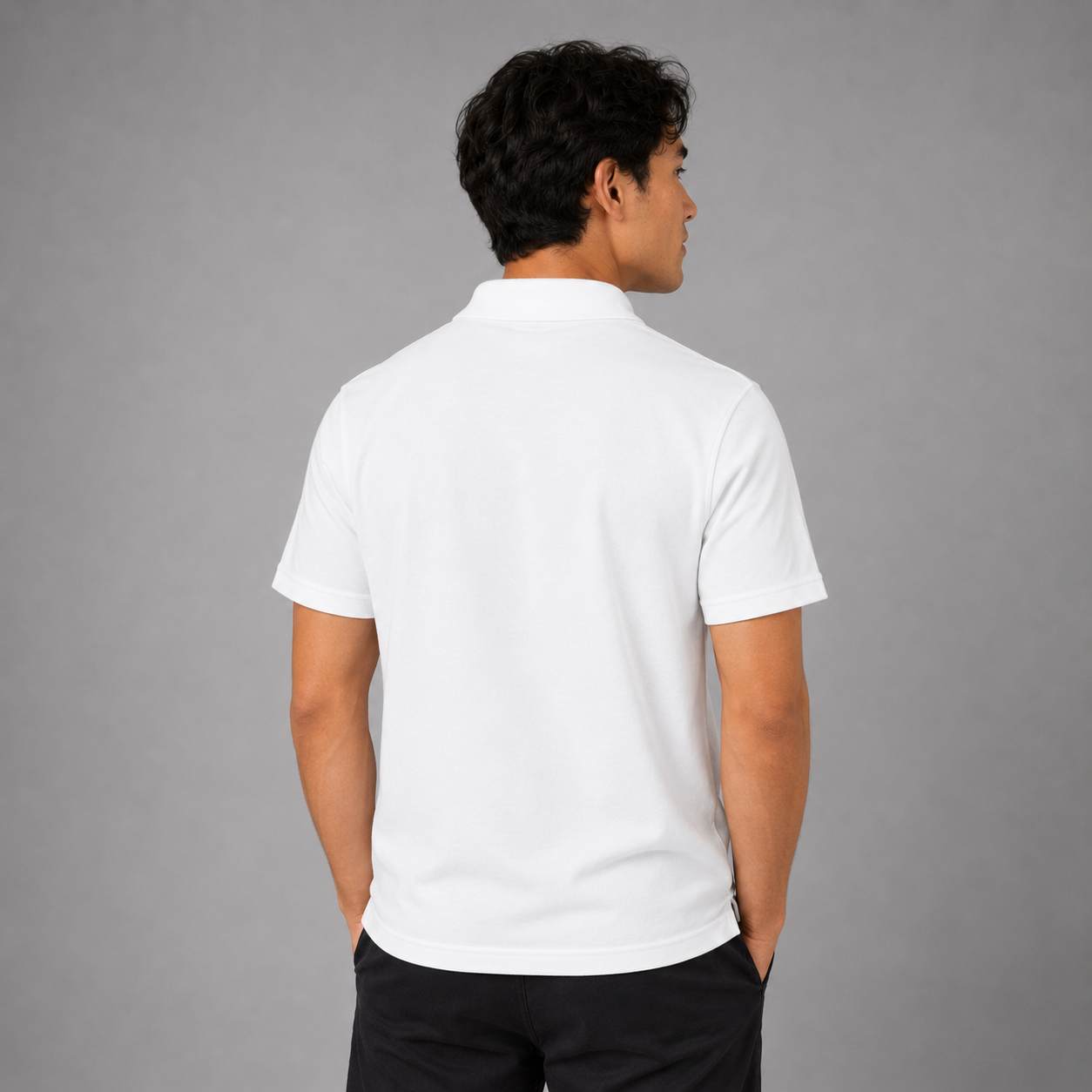 Unisex Pique Polo Shirt (Embroidery) - White